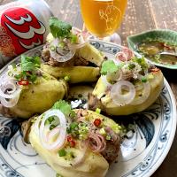 ベトナム風茄子のはさみ蒸し